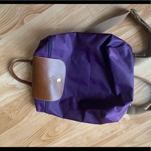 Purple mini Longchamp backpack